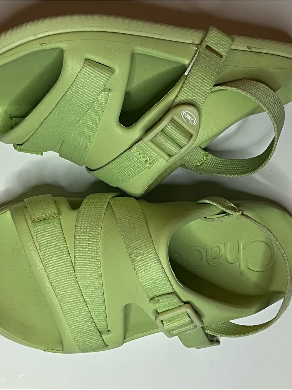 Chaco Neon Lime Adjustable Strap Sandals